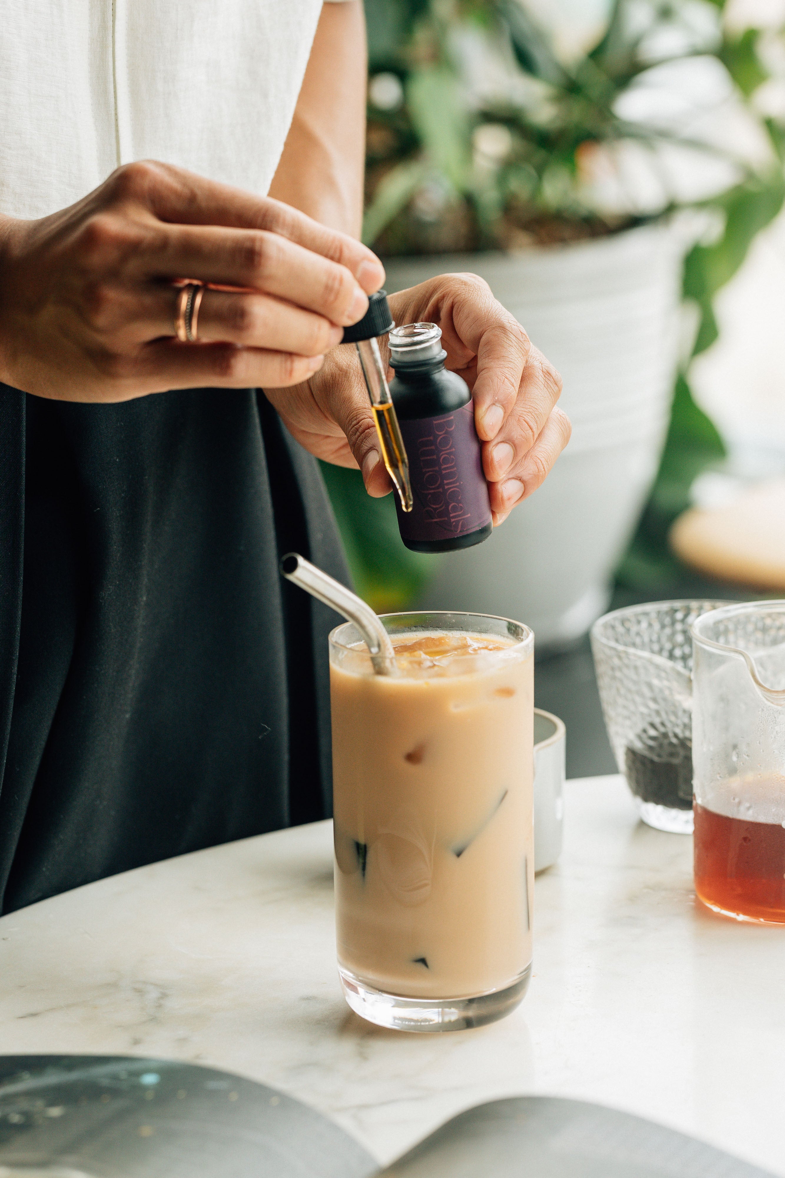 Reform Botanicals CBD infused milk tea with grass jelly