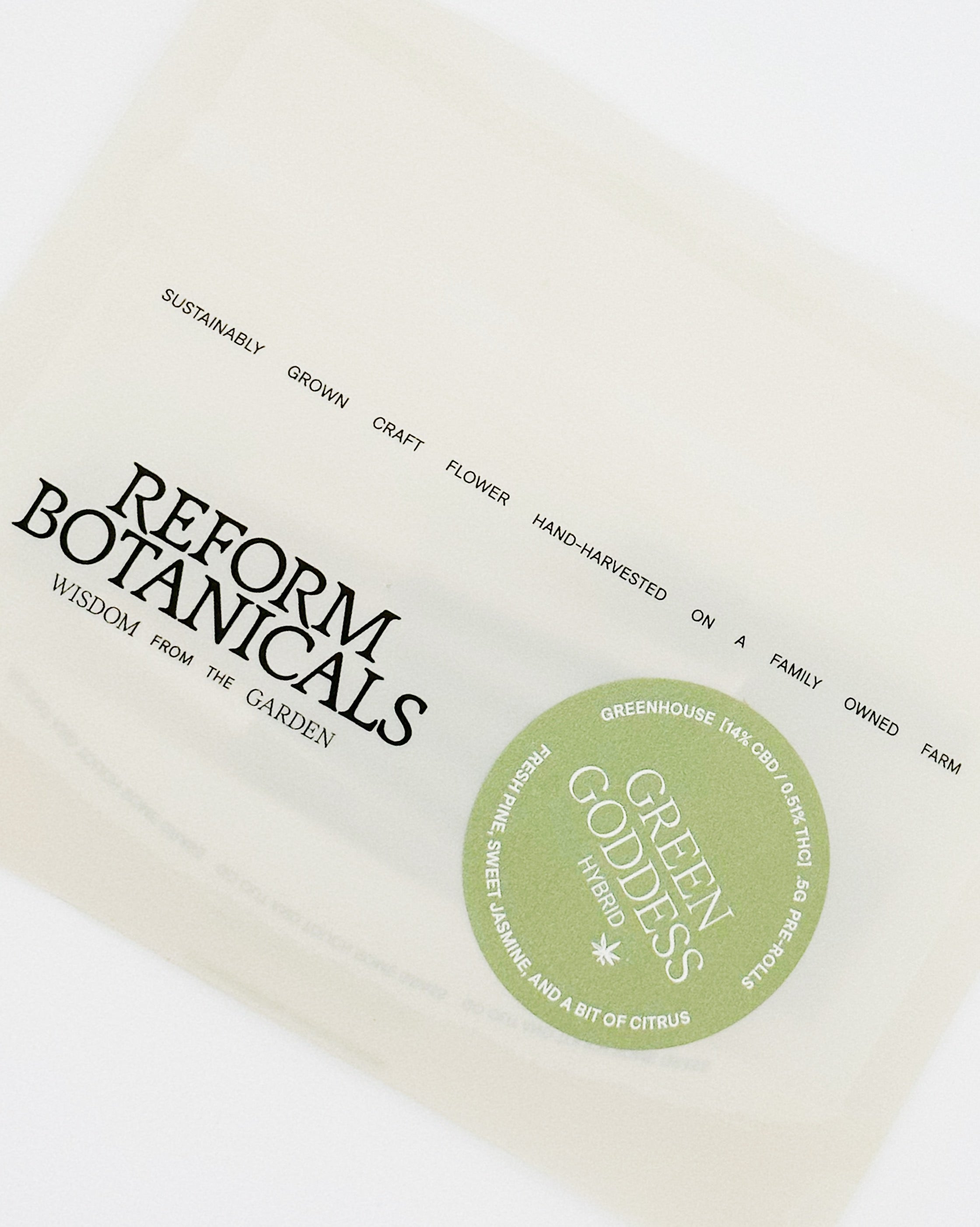 Reform Botanicals CBD Hemp Flower Packaging